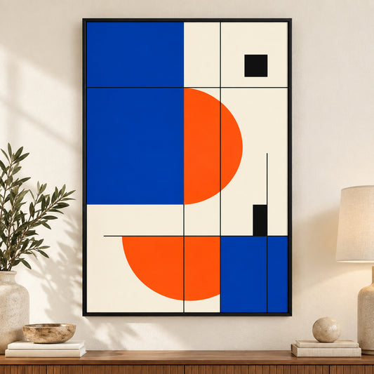 Collision of Thought Bauhaus Canvas Wall Art | black_independent_close