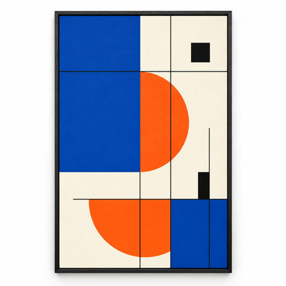Collision of Thought Bauhaus Canvas Wall Art | black_sku