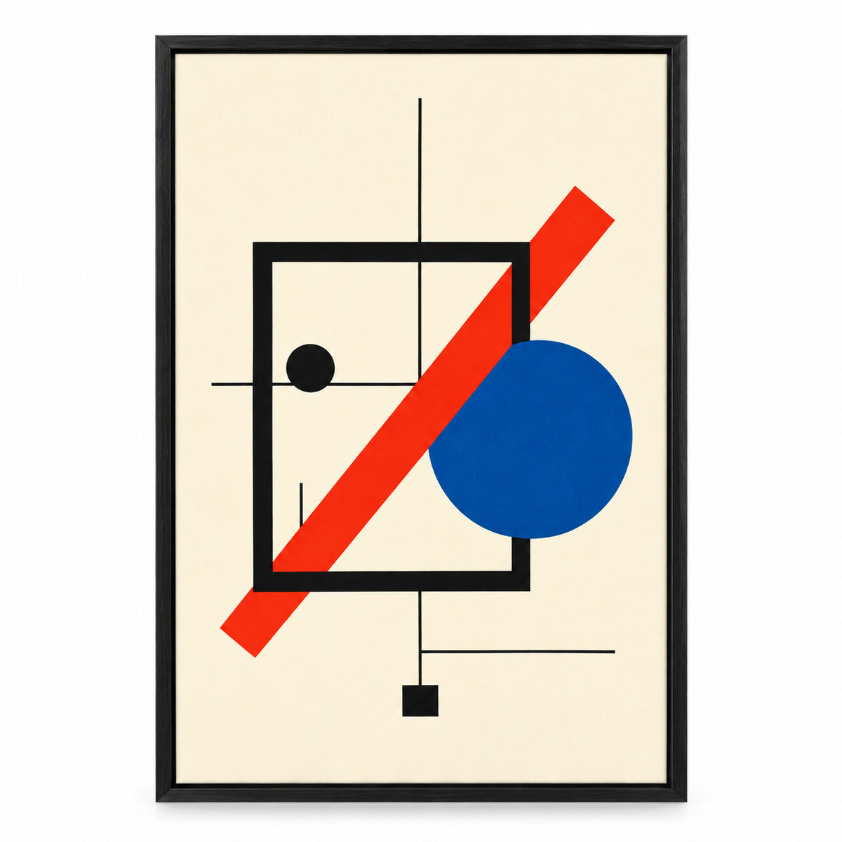 Boundary Shift Bauhaus Canvas Wall Art | black_sku