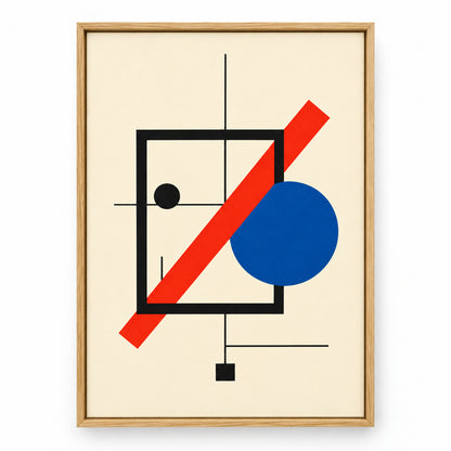 Boundary Shift Bauhaus Canvas Wall Art | brown_sku