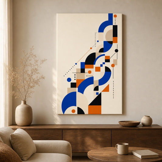 Ascending System Bauhaus Canvas Wall Art — room scene
