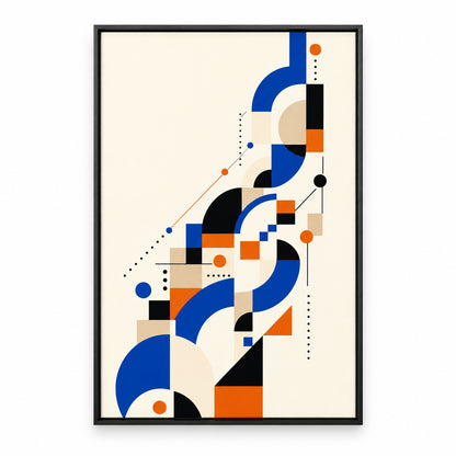 Ascending System Bauhaus Canvas Wall Art | black_sku