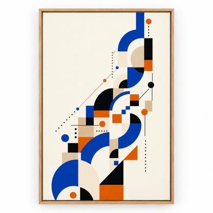 Ascending System Bauhaus Canvas Wall Art | brown_sku