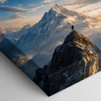 Solitary Climber Natural Metaphor Canvas Wall Art - 03_detail_closeup