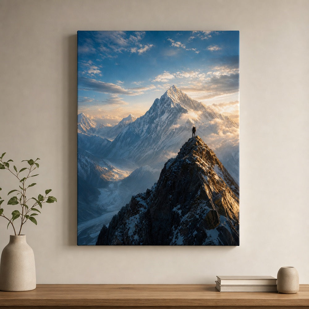 Solitary Climber Natural Metaphor Canvas Wall Art - 05_sku_18x24_wall