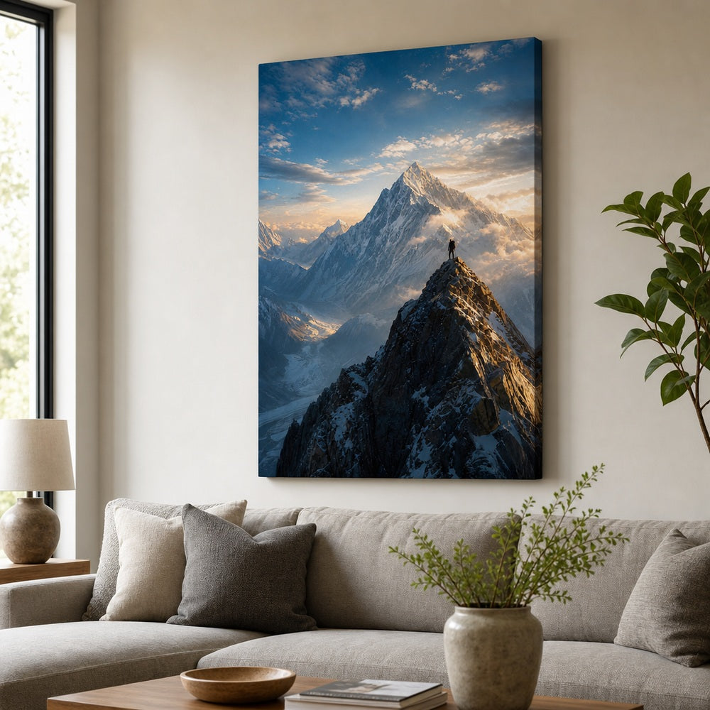Solitary Climber Natural Metaphor Canvas Wall Art - 06_sku_24x36_wall