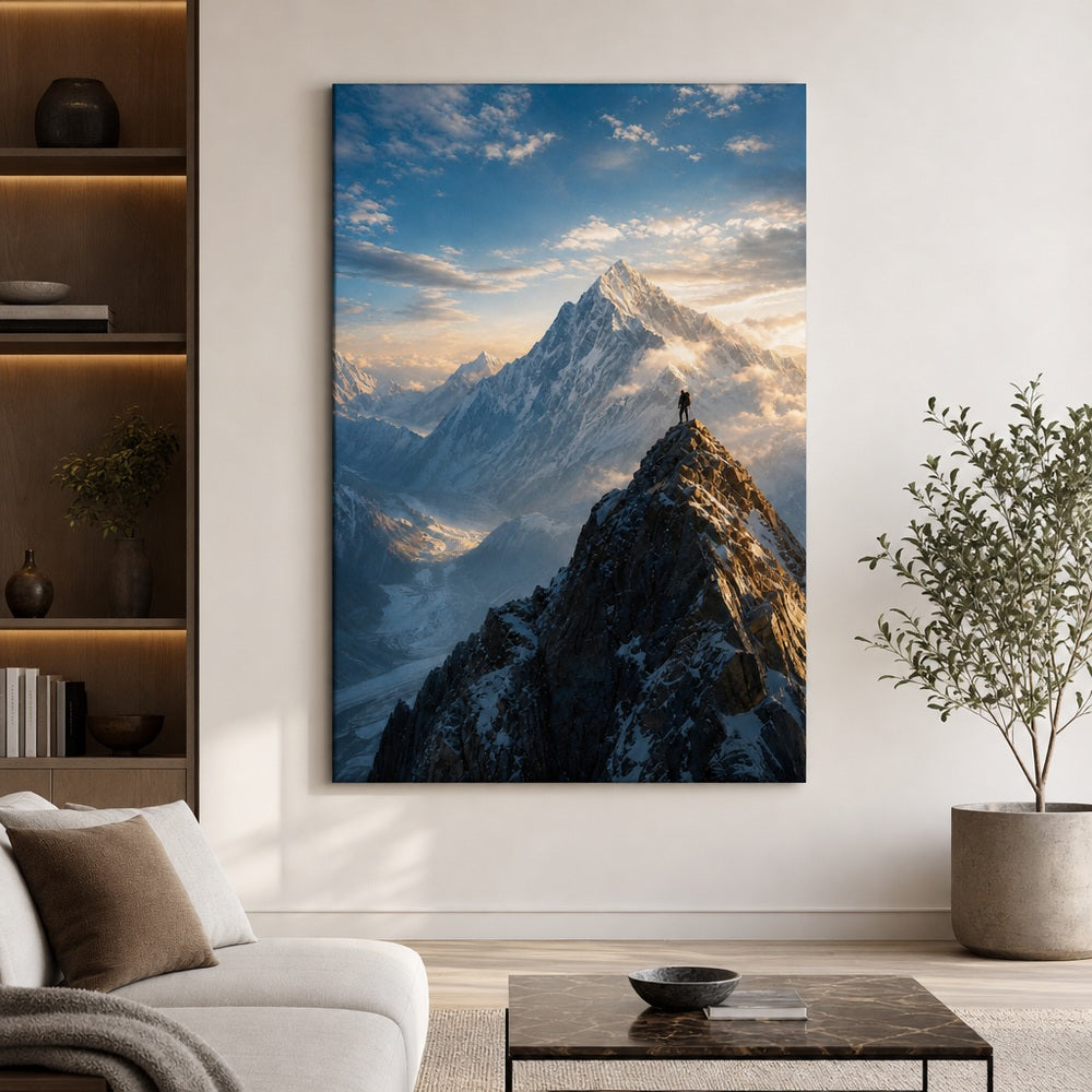 Solitary Climber Natural Metaphor Canvas Wall Art - 07_sku_30x40_wall
