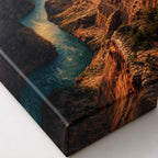 River Cuts Through Stone Canvas Wall Art - 03_detail_closeup