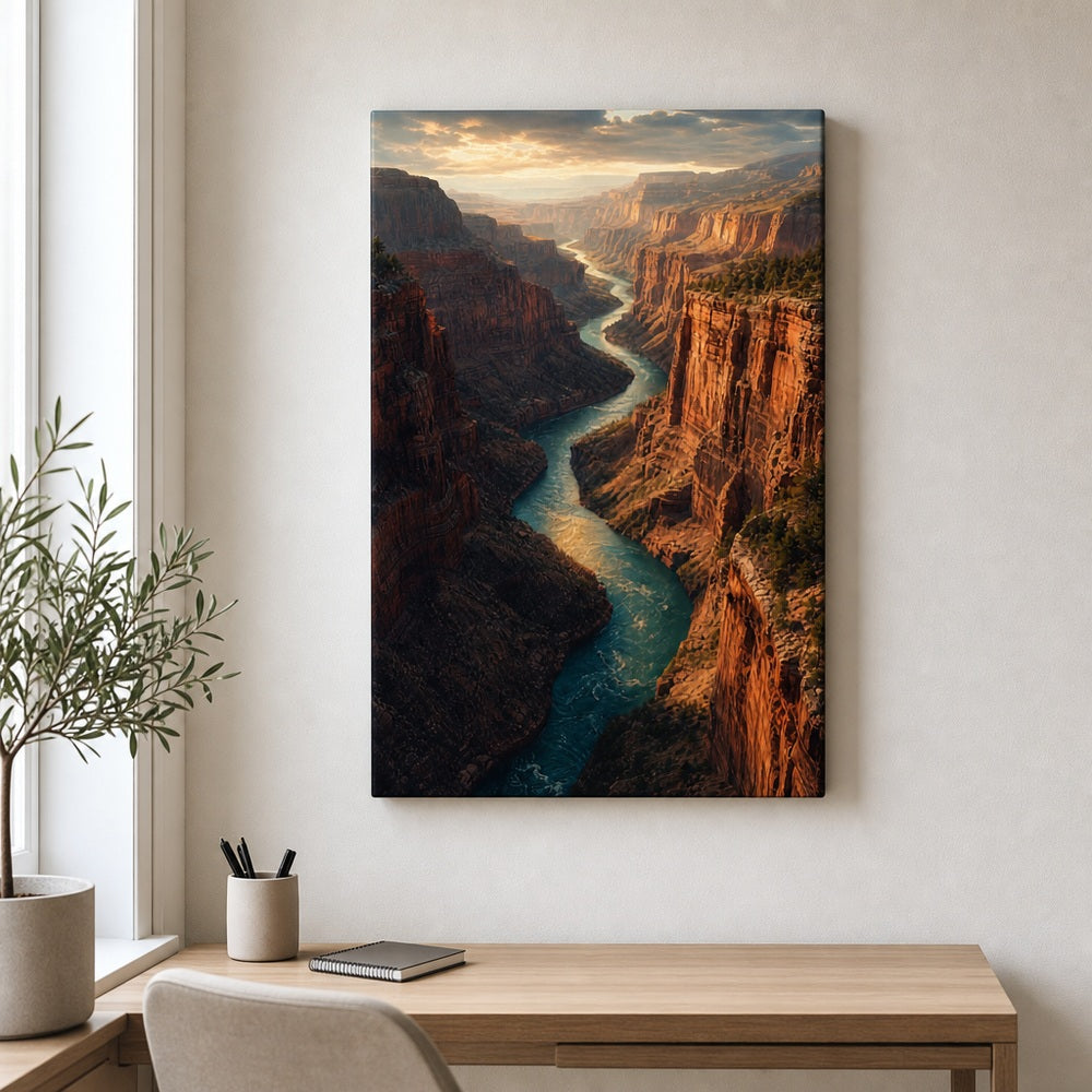 River Cuts Through Stone Canvas Wall Art - 04_sku_12x18_wall