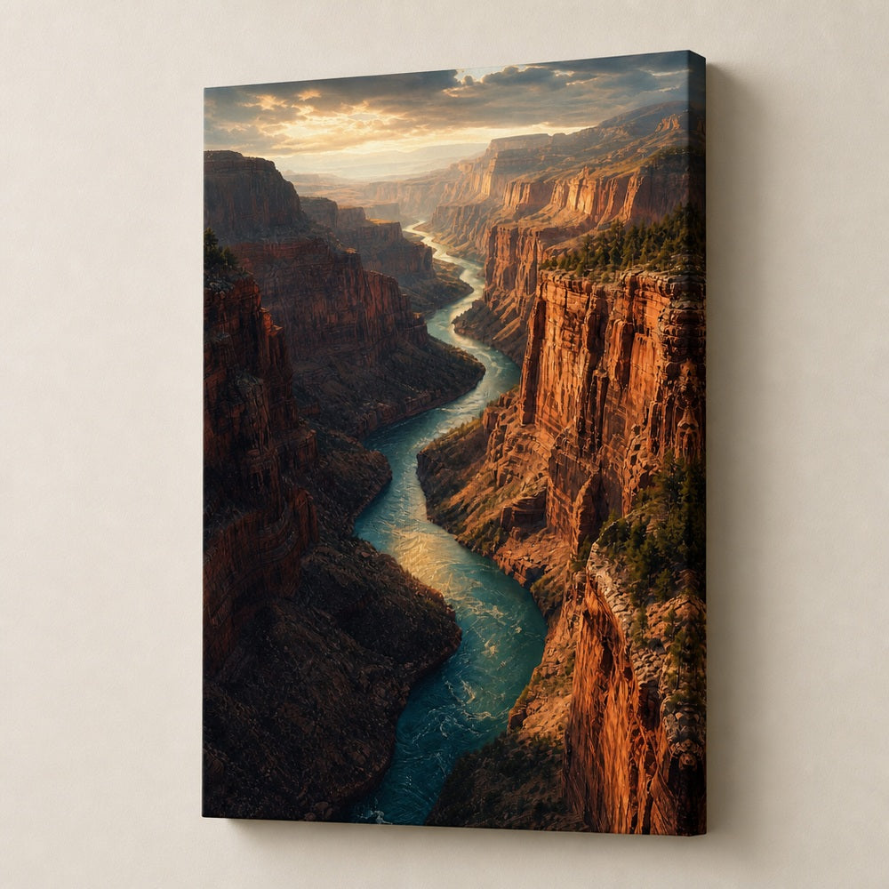 River Cuts Through Stone Canvas Wall Art - 05_sku_18x24_wall