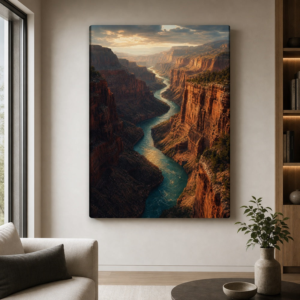 River Cuts Through Stone Canvas Wall Art - 07_sku_30x40_wall