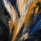 Upward Force Abstract Expressionism Canvas Wall Art - 03_detail_closeup