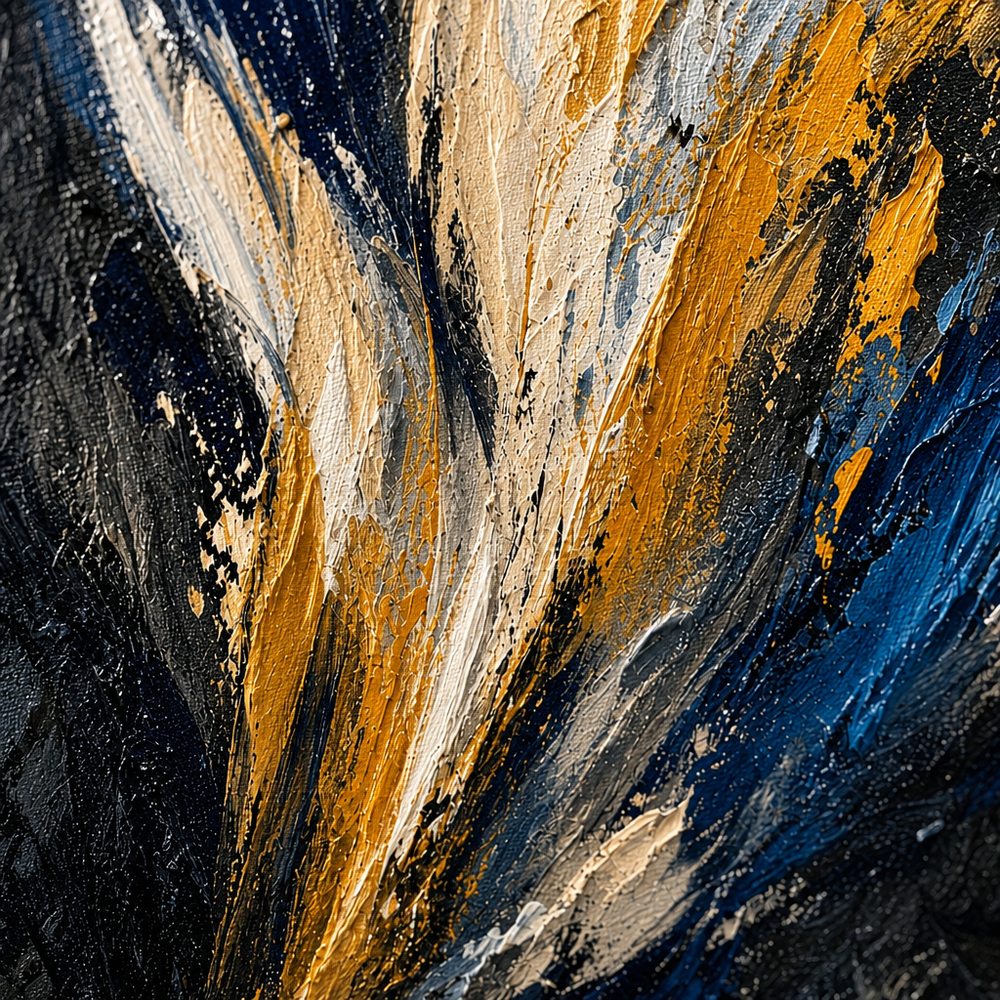 Upward Force Abstract Expressionism Canvas Wall Art - 03_detail_closeup