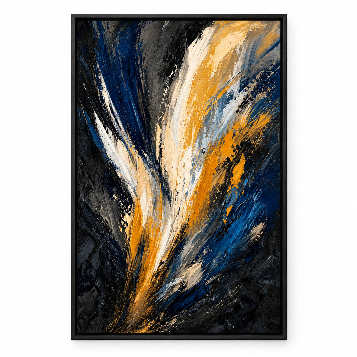 Upward Force Abstract Expressionism Canvas Wall Art | black_sku