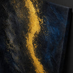 Dark Gold Light Abstract Expressionism Canvas Wall Art - 03_detail_closeup