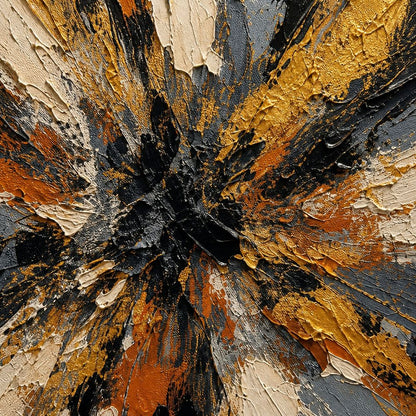 Life Burst Abstract Expressionism Canvas Wall Art - 03_detail_closeup