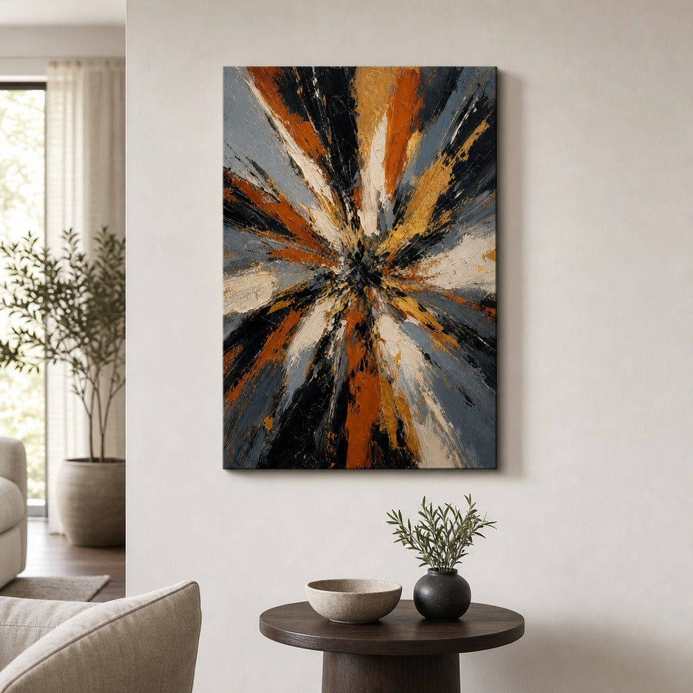 Life Burst Abstract Expressionism Canvas Wall Art - 04_sku_12x18_wall