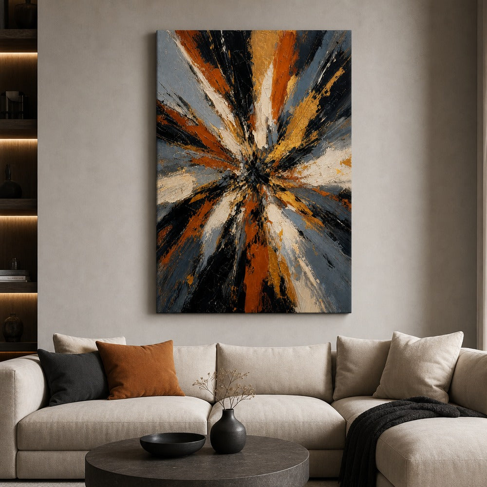 Life Burst Abstract Expressionism Canvas Wall Art - 06_sku_24x36_wall