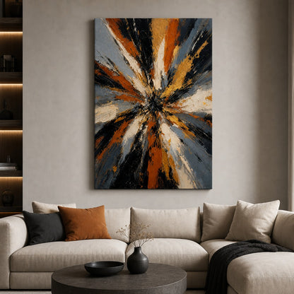 Life Burst Abstract Expressionism Canvas Wall Art - 06_sku_24x36_wall