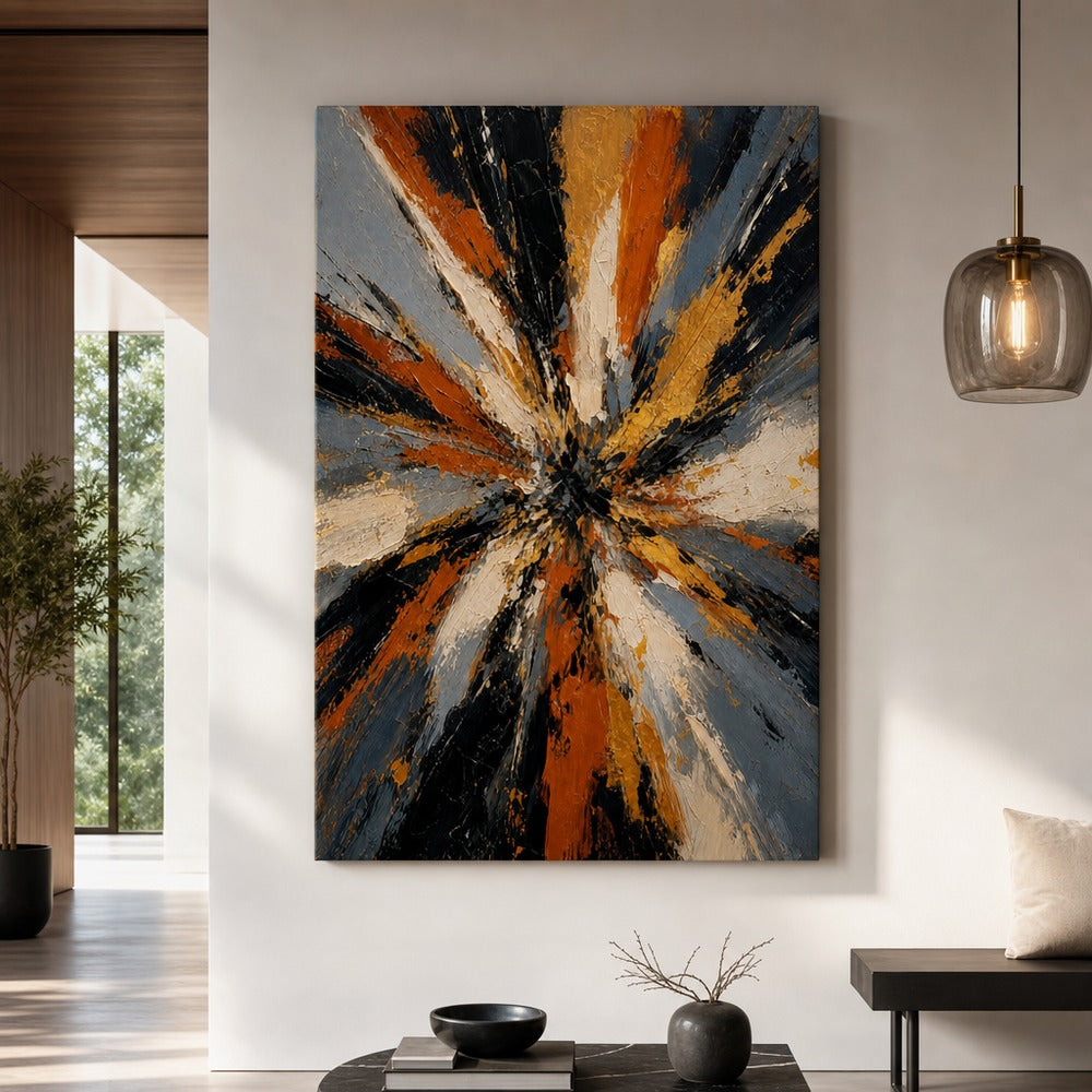Life Burst Abstract Expressionism Canvas Wall Art - 07_sku_30x40_wall