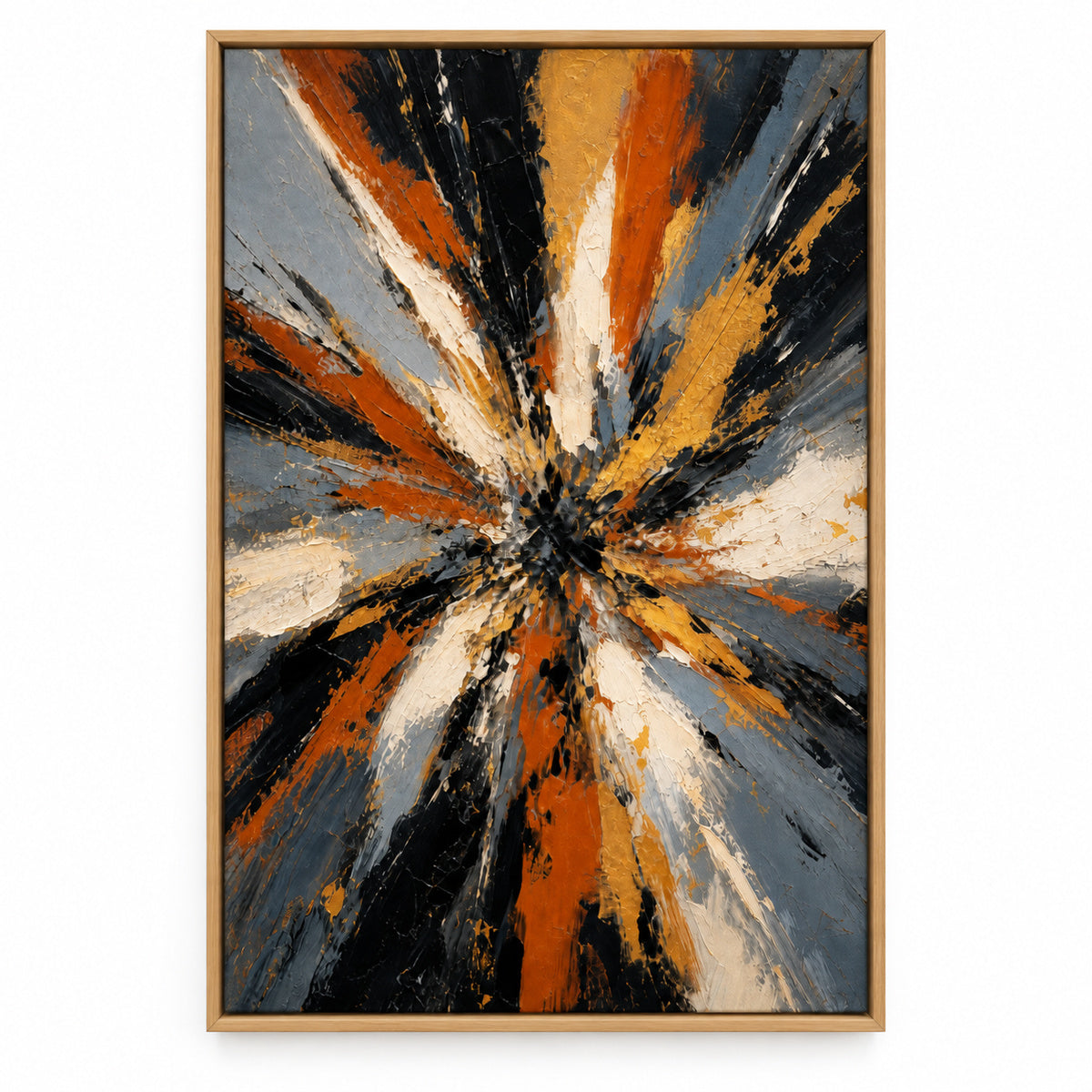 Life Burst Abstract Expressionism Canvas Wall Art | brown_sku