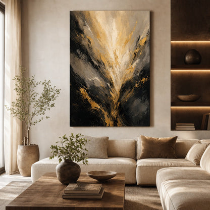Expanding Breath Abstract Expressionism Canvas Wall Art - 02_wall_scene