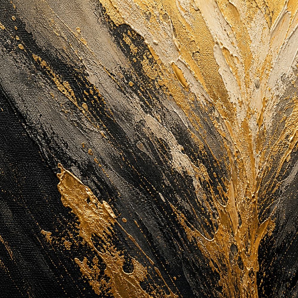 Expanding Breath Abstract Expressionism Canvas Wall Art - 03_detail_closeup