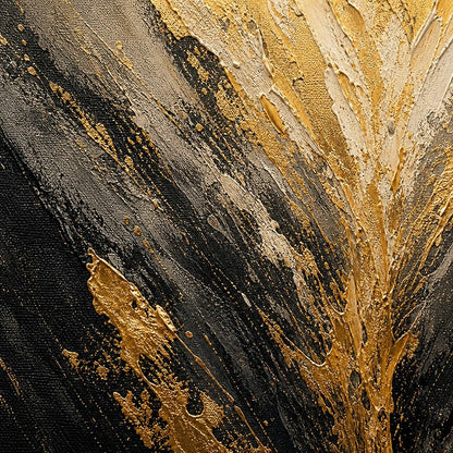 Expanding Breath Abstract Expressionism Canvas Wall Art - 03_detail_closeup
