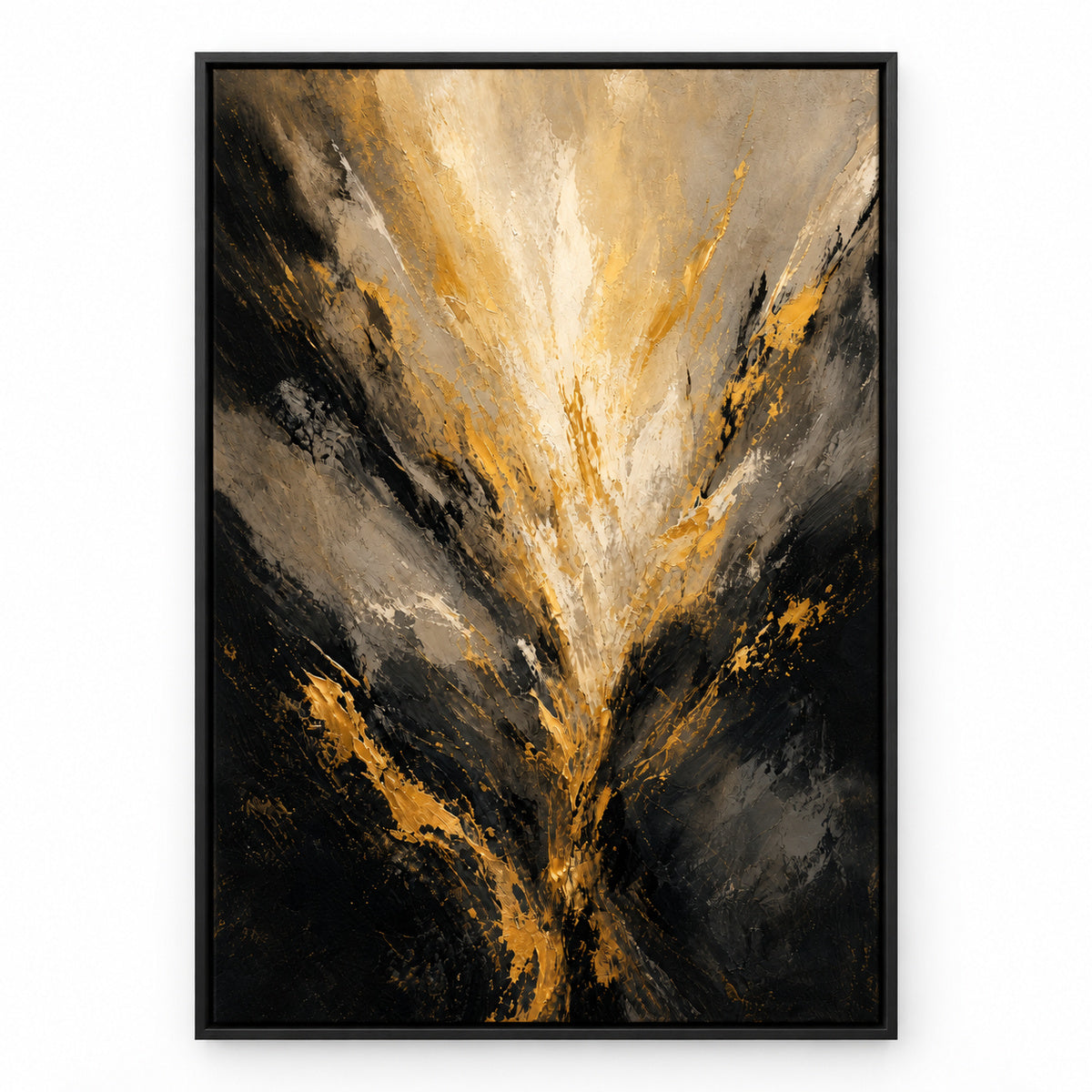 Expanding Breath Abstract Expressionism Canvas Wall Art | black_sku
