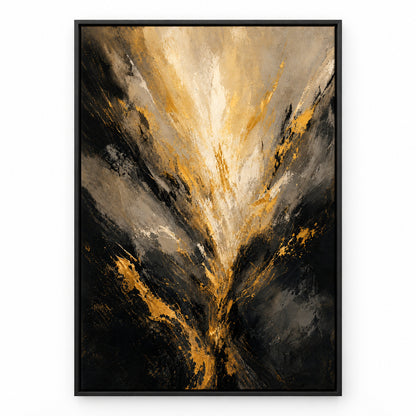 Expanding Breath Abstract Expressionism Canvas Wall Art | black_sku