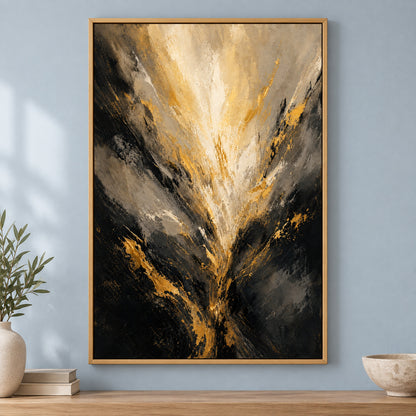 Expanding Breath Abstract Expressionism Canvas Wall Art | brown_independent_close