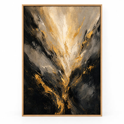 Expanding Breath Abstract Expressionism Canvas Wall Art | brown_sku