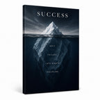 Iceberg Success Grit Entrepreneur Canvas Wall Art - 01_main_white_left_wrap