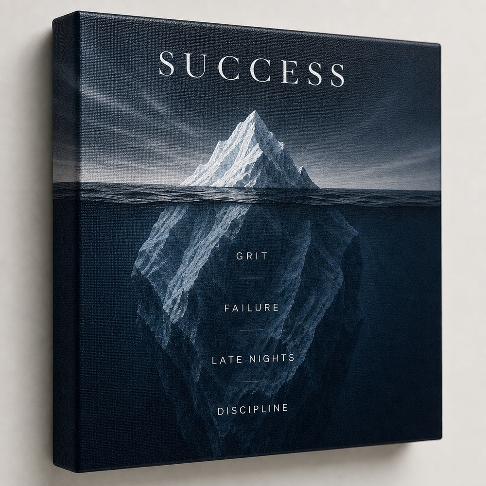 Iceberg Success Grit Entrepreneur Canvas Wall Art - 03_detail_closeup