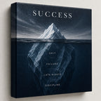 Iceberg Success Grit Entrepreneur Canvas Wall Art - 03_detail_closeup