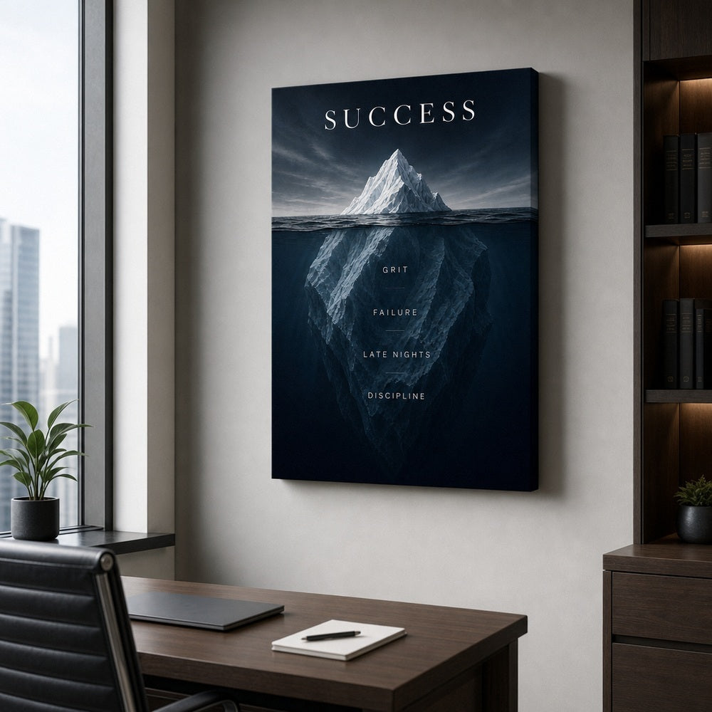 Iceberg Success Grit Entrepreneur Canvas Wall Art - 05_sku_18x24_wall