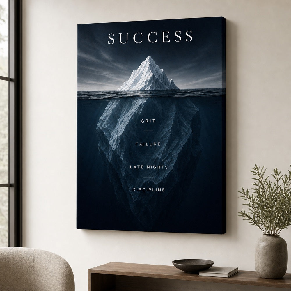 Iceberg Success Grit Entrepreneur Canvas Wall Art - 06_sku_24x36_wall