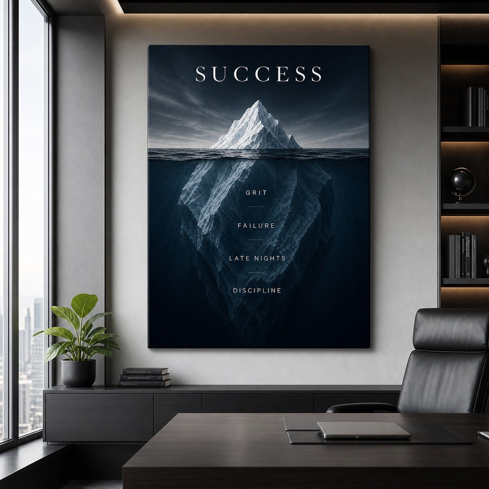 Iceberg Success Grit Entrepreneur Canvas Wall Art - 07_sku_30x40_wall