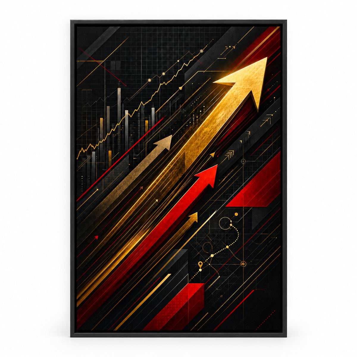Founder War Room Entrepreneur Canvas Wall Art | black_sku