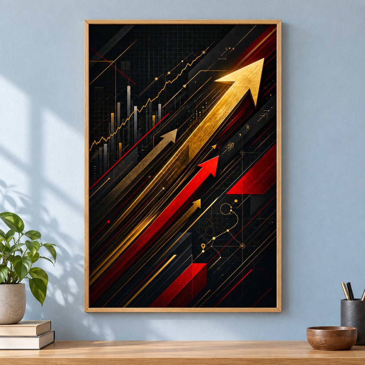 Founder War Room Entrepreneur Canvas Wall Art | brown_independent_close
