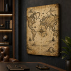 Vintage Nautical Ambition Entrepreneur Canvas Wall Art - 02_wall_scene