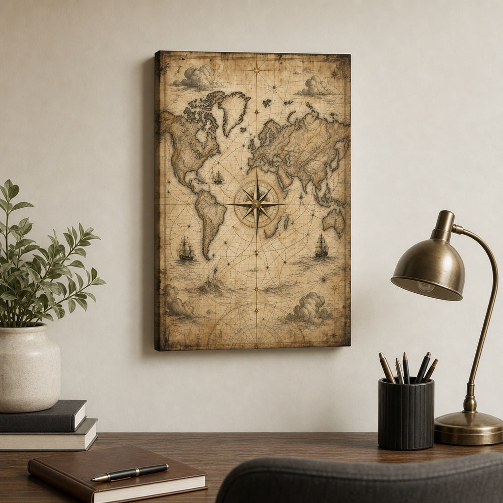 Vintage Nautical Ambition Entrepreneur Canvas Wall Art - 04_sku_12x18_wall