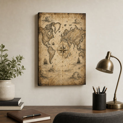 Vintage Nautical Ambition Entrepreneur Canvas Wall Art - 04_sku_12x18_wall
