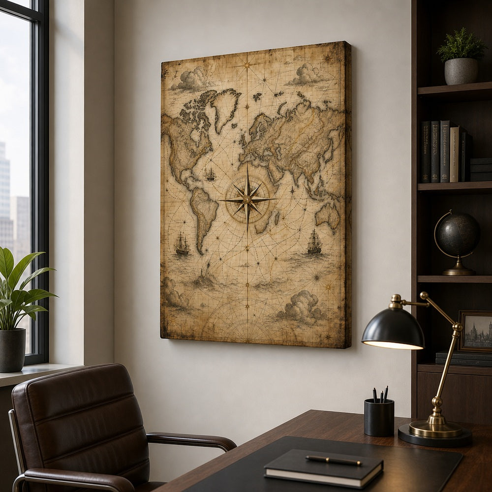 Vintage Nautical Ambition Entrepreneur Canvas Wall Art - 05_sku_18x24_wall