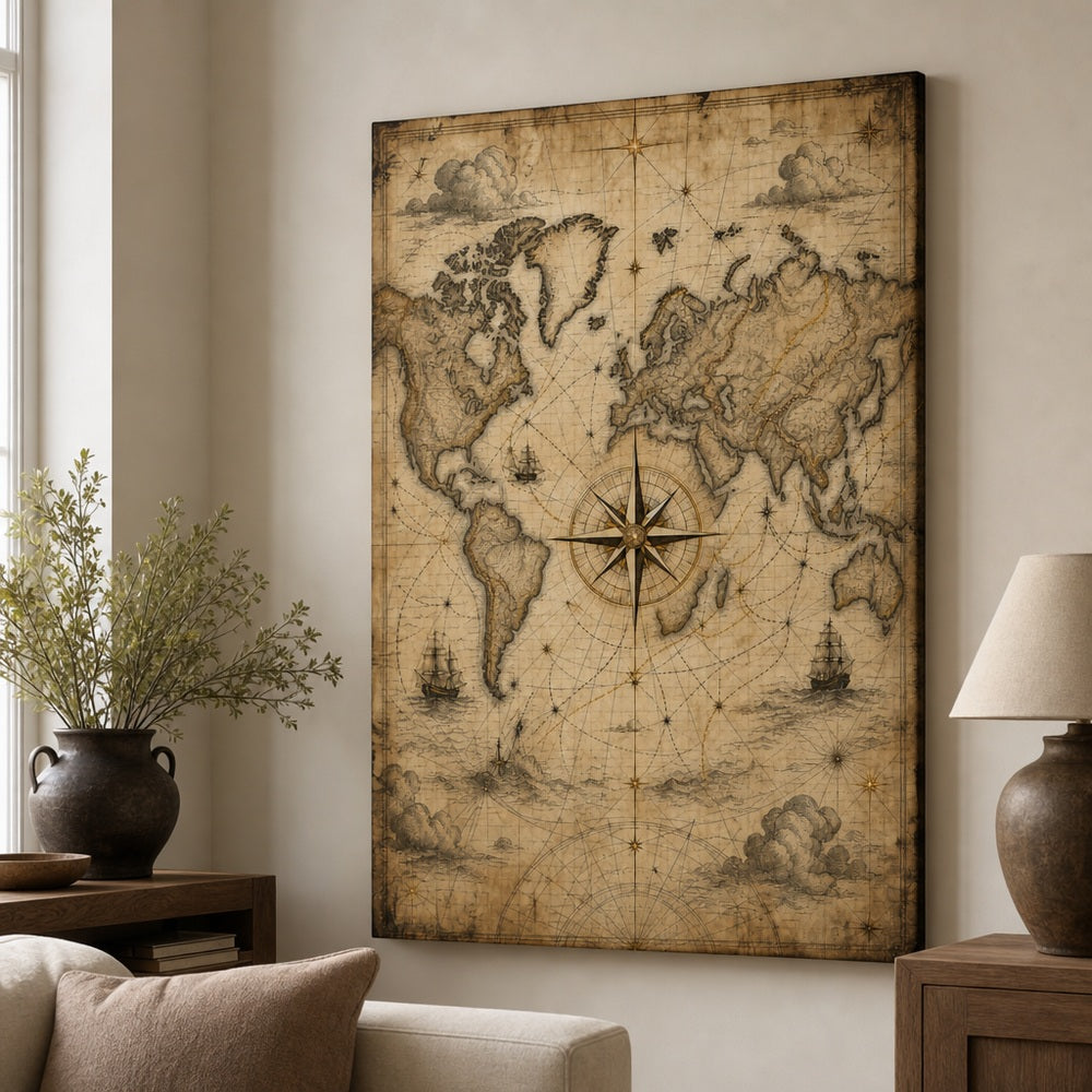 Vintage Nautical Ambition Entrepreneur Canvas Wall Art - 06_sku_24x36_wall
