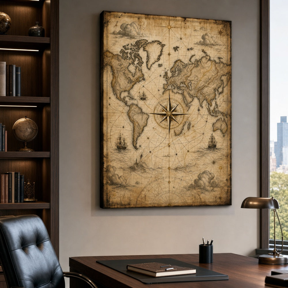 Vintage Nautical Ambition Entrepreneur Canvas Wall Art - 07_sku_30x40_wall