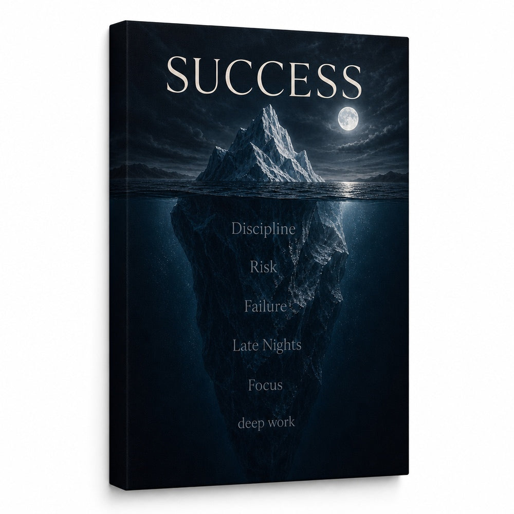 Deep Work Empire Entrepreneur Canvas Wall Art - 01_main_white_left_wrap