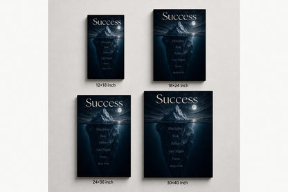 Deep Work Empire Entrepreneur Canvas Wall Art - 08_size_comparison