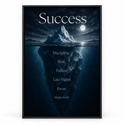 Deep Work Empire Entrepreneur Canvas Wall Art | black_sku