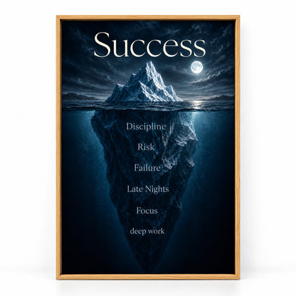 Deep Work Empire Entrepreneur Canvas Wall Art | brown_sku
